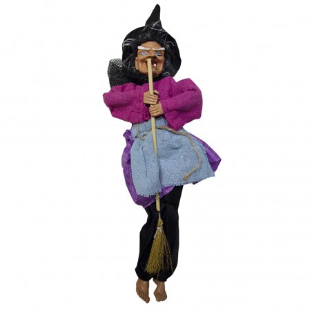 Befana decorazione 535260 con occhi che si illuminano e suoni 50 x 10 cm