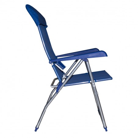 Coppia Sedie sdraio 379530 reclinabile 8 posizioni tubo 22mm alluminio BLU