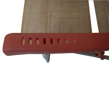 Coppia Sedie sdraio 379530 reclinabile 8 posizioni tubo 22mm alluminio Arancio