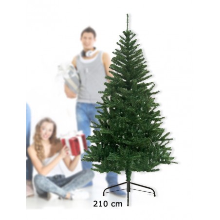 Albero di Natale artificiale 210 cm con 780 punte rami folti e foglie realistiche