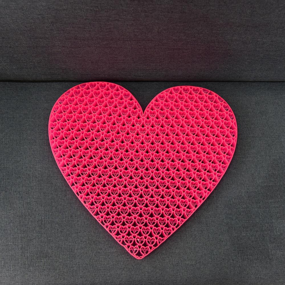 Cuscino a forma di cuore a nido d'ape in gel...