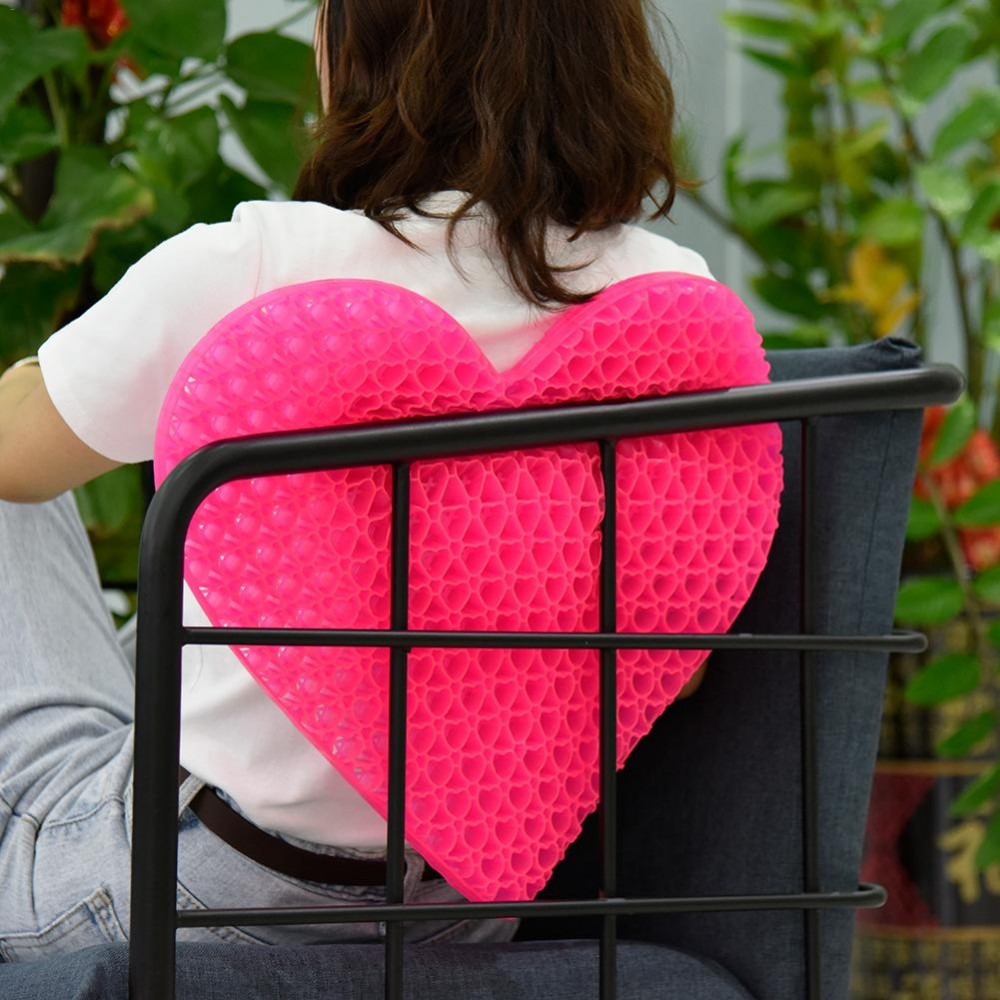 Cuscino a forma di cuore a nido d'ape in gel...