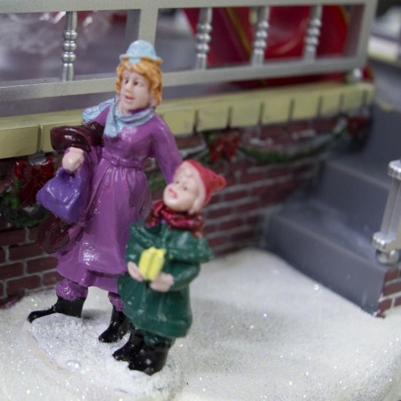 Giostra natalizia Ruota panoramica 367003 con musica, luci e movimento 29x31 cm