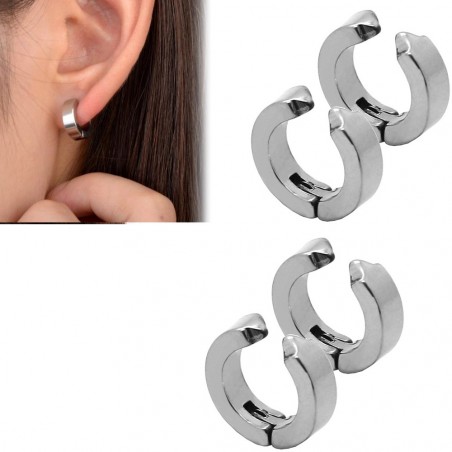 Kit 2 paia di orecchini a clip senza buchi disponibili in due colori