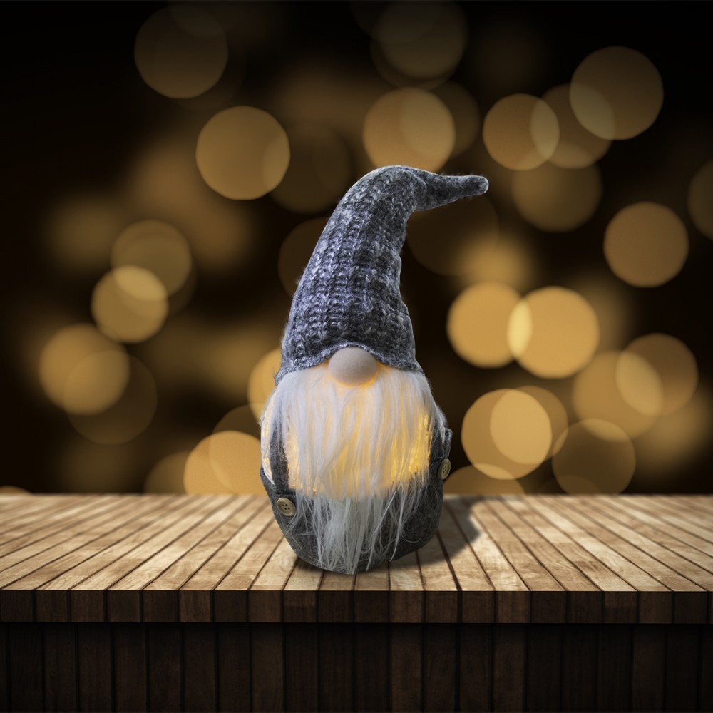 Gnomo grigio di Natale decorazione 308027 con...