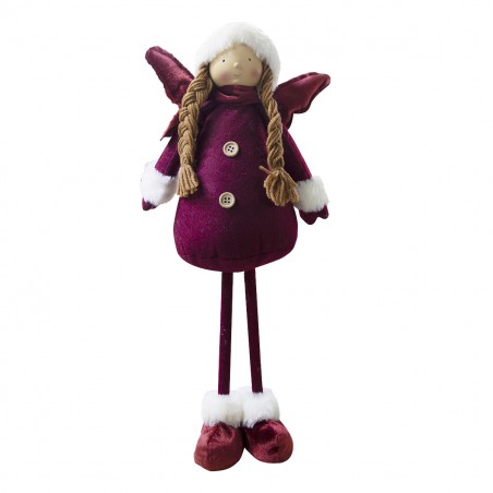 Fatina rossa di Natale 305100 decorazione natalizia con luce 20x12x65 cm