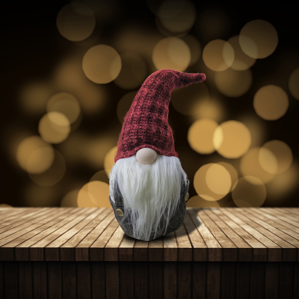 Gnomo grigio e rosso di Natale decorazione...