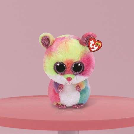 Rodney coloratissimo e peloso 364169 TY BEANIE BOOS criceto peluche occhi grandi