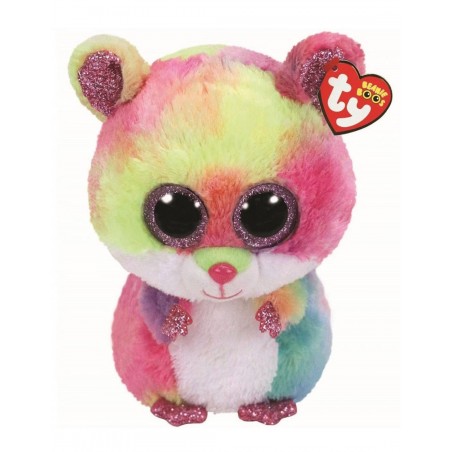 Rodney coloratissimo e peloso 364169 TY BEANIE BOOS criceto peluche occhi grandi