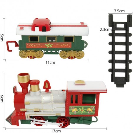 Trenino Natalizio a batterie 830082 sotto-albero con luci suoni diametro 75 cm