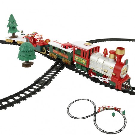 Trenino Natalizio a batterie 830082 sotto-albero con luci suoni diametro 75 cm