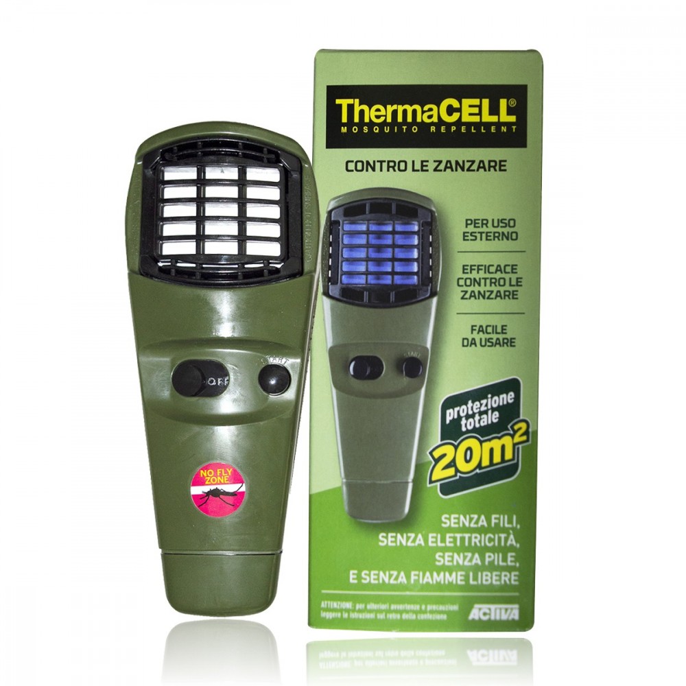 Thermacell Antizanzare Portatile + Set di Ricarica 12 ore Piastrine e Gas Butano