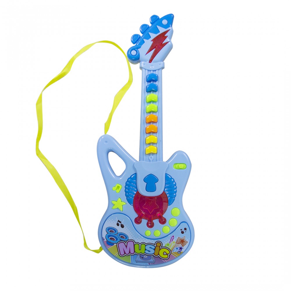 Chitarra per bambini MUSIC 102268 con tracolla melodie registrate e luci TRY ME