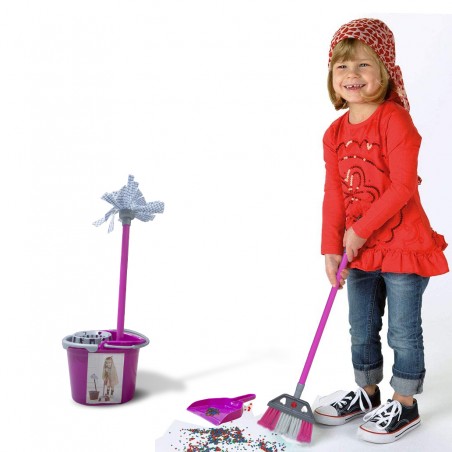 Il mio set pulizia con scopa, paletta e moccio 721026 giochi per bambini