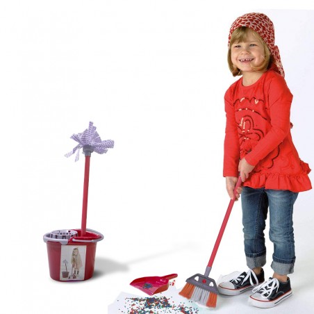 Il mio set pulizia con scopa, paletta e moccio 721026 giochi per bambini