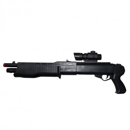 Fucile doppia canna calibro 6 mm arma giocattolo 101304 con laser RK302