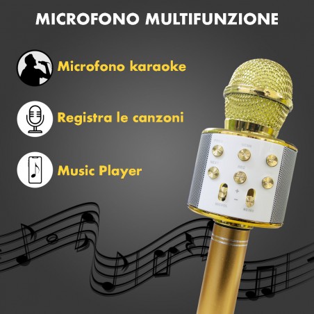 Microfono wireless hifi speaker 812855 registra e ascolta le tue canzoni