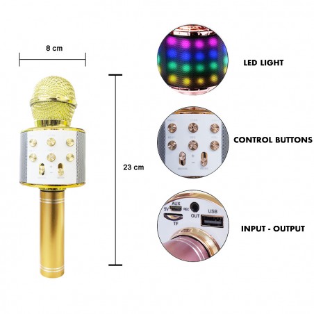 Microfono wireless hifi speaker 812855 registra e ascolta le tue canzoni