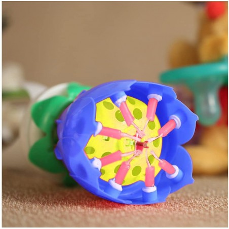 Candela a forma di Fiore Musicale 2 pz 456910 effetti sonori e ruotante BLU