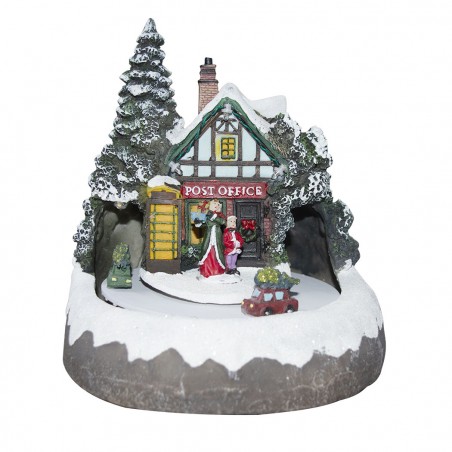 Villaggio Natalizio POST OFFICE natale 361006 movimento luci e musica 18x18x20cm
