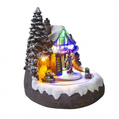 Villaggio Natalizio POST OFFICE natale 361006 movimento luci e musica 18x18x20cm