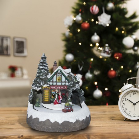 Villaggio Natalizio POST OFFICE natale 361006 movimento luci e musica 18x18x20cm