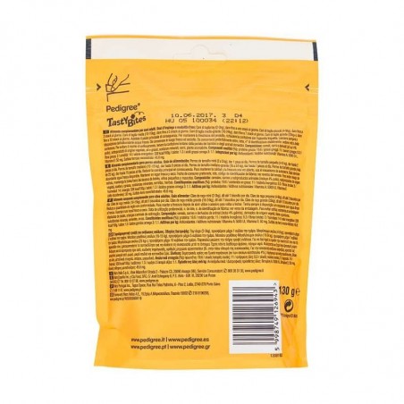Pedigree Tasty minis con omega 3 e vitamina E 126943 gusto pollo e anatra 130 g