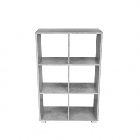 Libreria in legno KUBO a caselle con 6 ripiani dotata di piedini 60x24xH99 cm