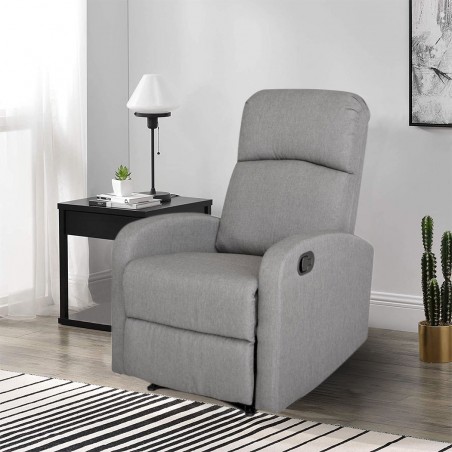 Poltrona reclinabile relax manuale VIDA T poggiapiedi estraibile in tessuto