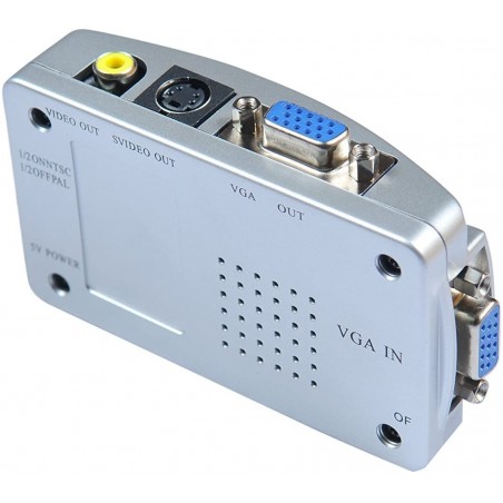 Convertitore video 819019 alta risoluzione da vga a rca s-video tv pc notebook
