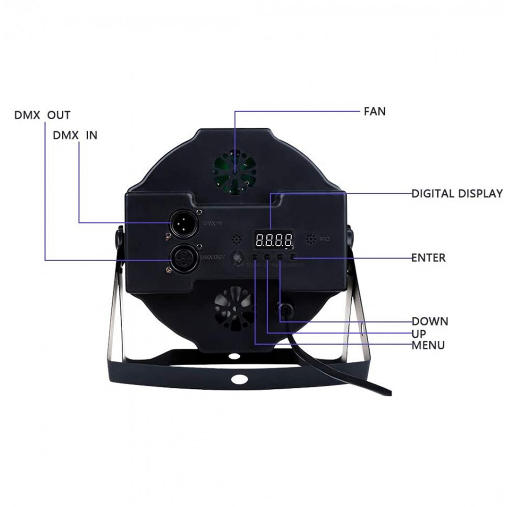 Faro strobo rgb faretto 36 led colorati 000364...