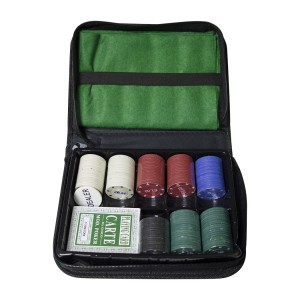 Set poker in astuccio da viaggio 150 fiches 1 mazzo di...