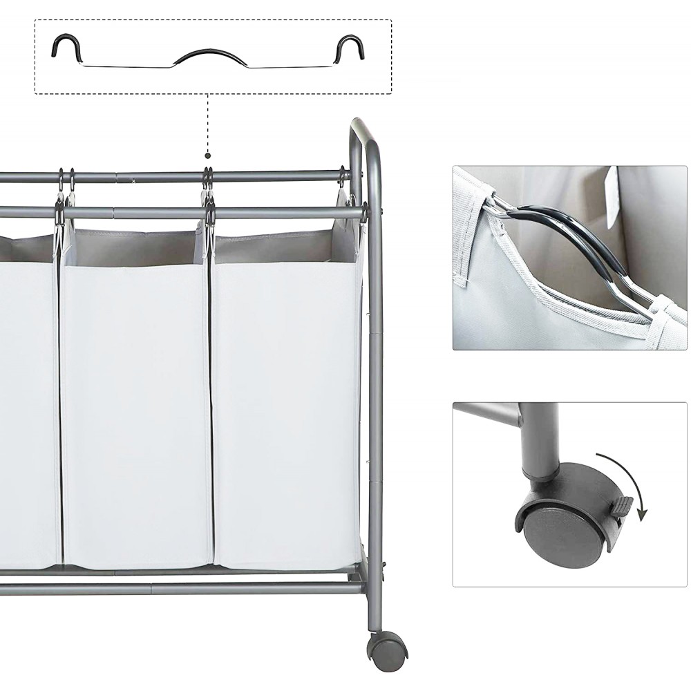 Carrello Porta oggetti e biancheria 3 sacchi...