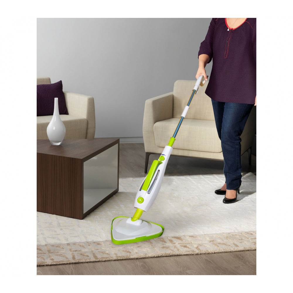 Scopa a vapore elettrica steam cleaner 1500 watt sterilizzatore per pavimenti con 2 panni in microfibra