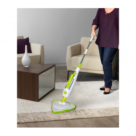 Scopa a vapore elettrica steam cleaner 1500 watt sterilizzatore per pavimenti con 2 panni in microfibra