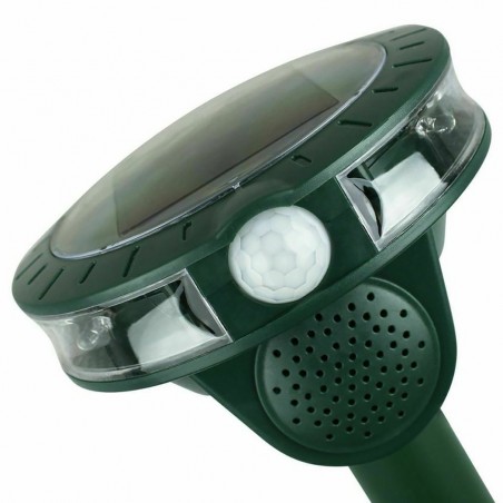 Repellente scaccia talpe e animali a ultrasuoni 136271 con pannello solare verde