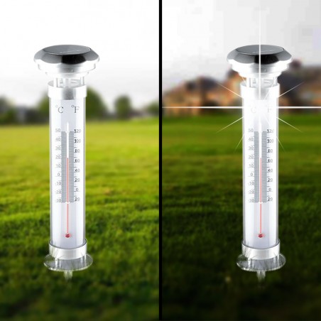 Termometro con luce led per il terreno 896403 con pannello solare e crepuscolare