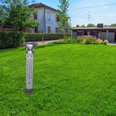Termometro con luce led per il terreno 896403 con pannello solare e crepuscolare