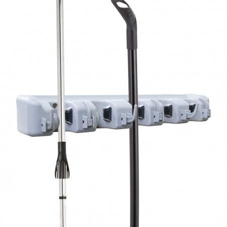 Portascope in plastica con 6 ganci salvaspazio 126654 per garage, cucina o bagno