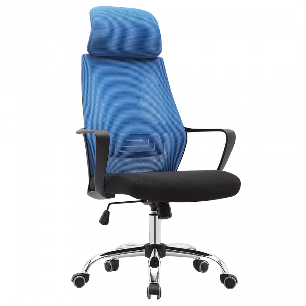 Poltrona ufficio direzionale Genius traspirante acciaio sedia con poggiatesta XL