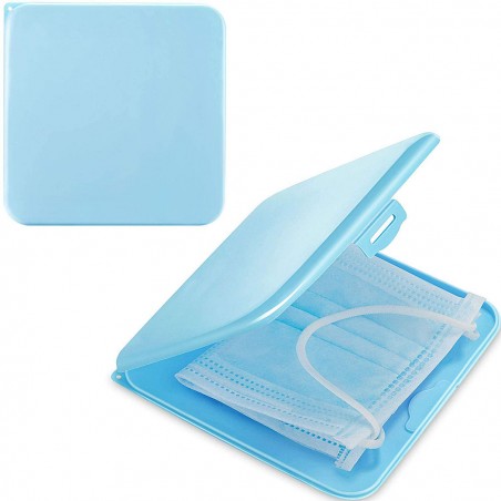 Porta mascherine custodia plastica cover tascabile riutilizzabile 13x13 cm