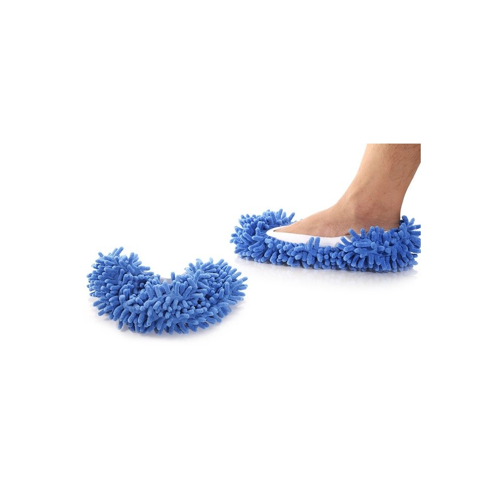 G2PLUS divertenti pantofole in microfibra con straccio per pulire e asciugare i pavimenti Purple 