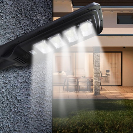 Lampione a ricarica solare 000107 telecomando e sensore movimento 120W 192 Led