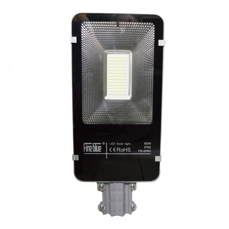 Lampione stradale led smd a ricarica solare 000114 con telecomando 60W e staffa