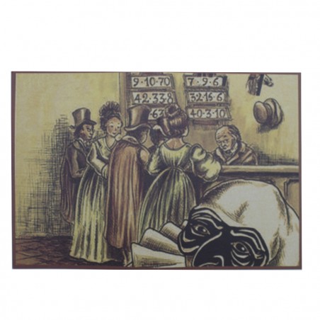 Tombola della smorfia napoletana 423192 con 90 numeri in legno e 48 cartelle