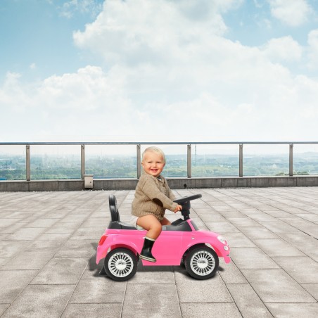 Auto giocattolo bambini fiat 500 cavalcabile bassa R7059 con vano 58x28x38 cm
