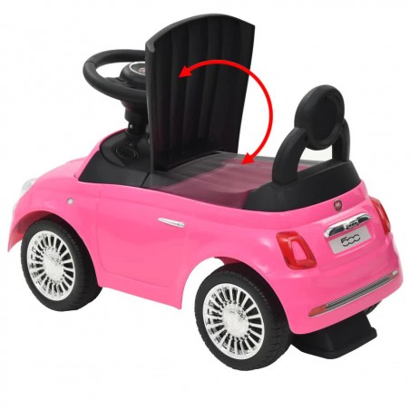 Auto giocattolo bambini fiat 500 cavalcabile bassa R7059 con vano 58x28x38 cm