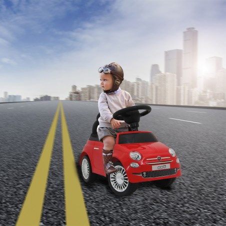 Auto giocattolo bambini fiat 500 cavalcabile bassa R7059 con vano 58x28x38 cm