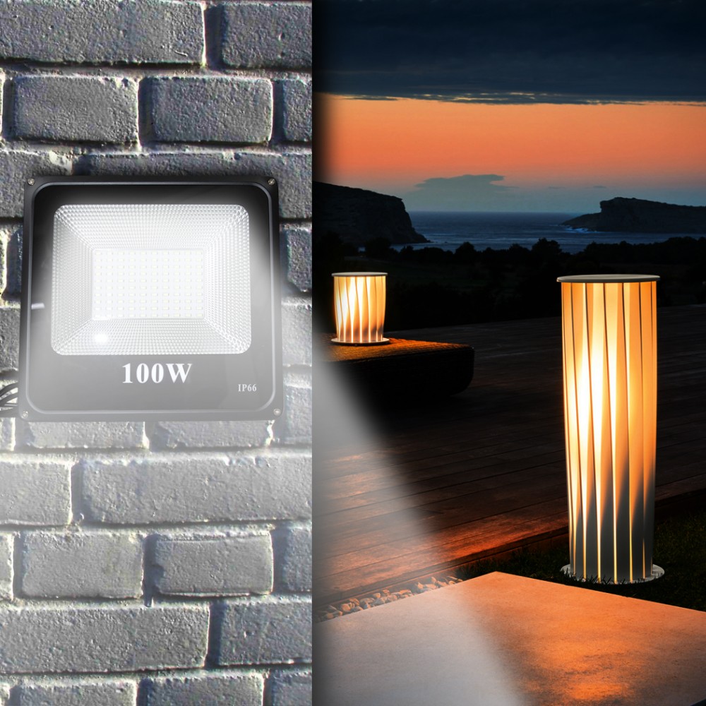 Faro Luce led esterno da muro 100W impermeabile...
