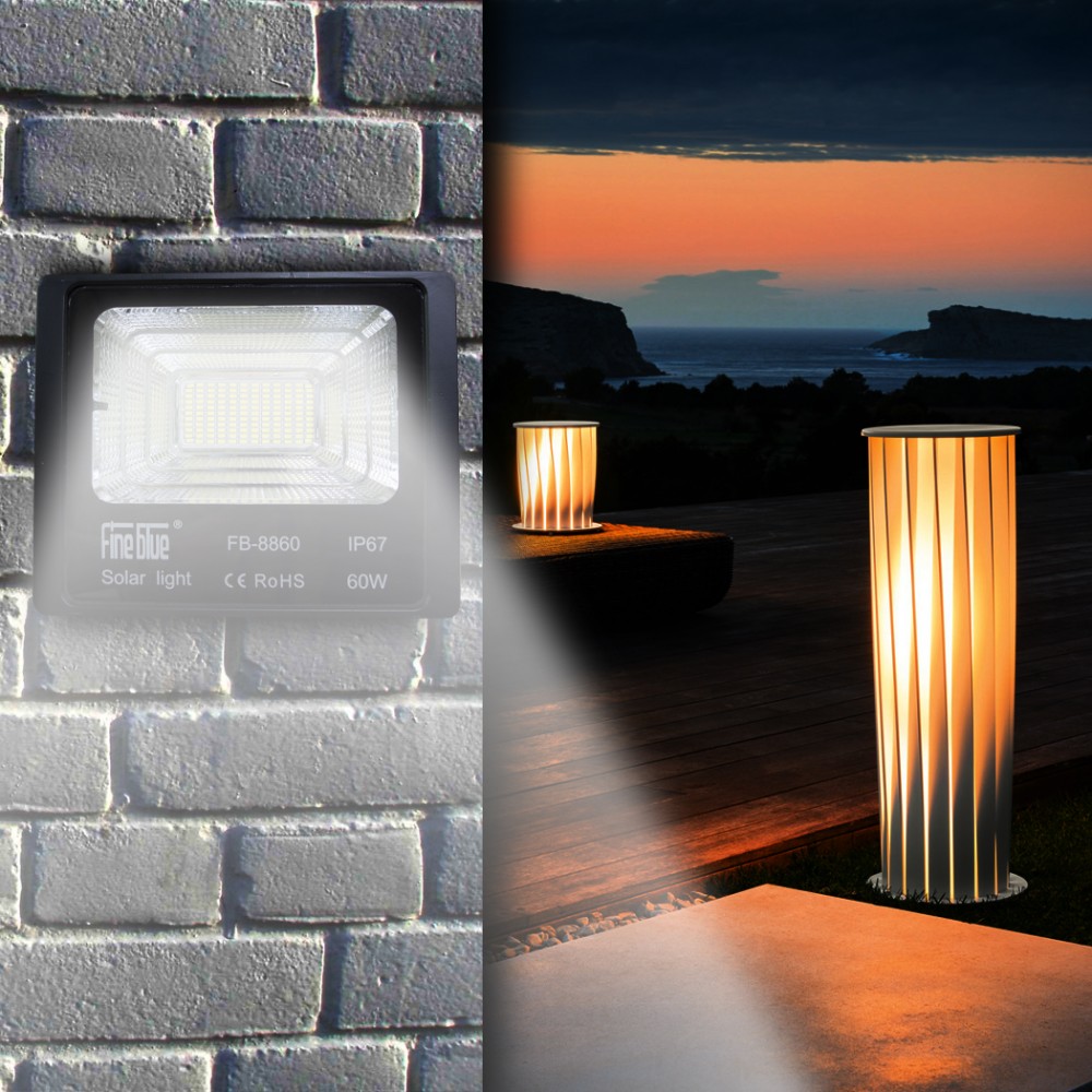 Faro led con ricarica solare 60W impermeabile...